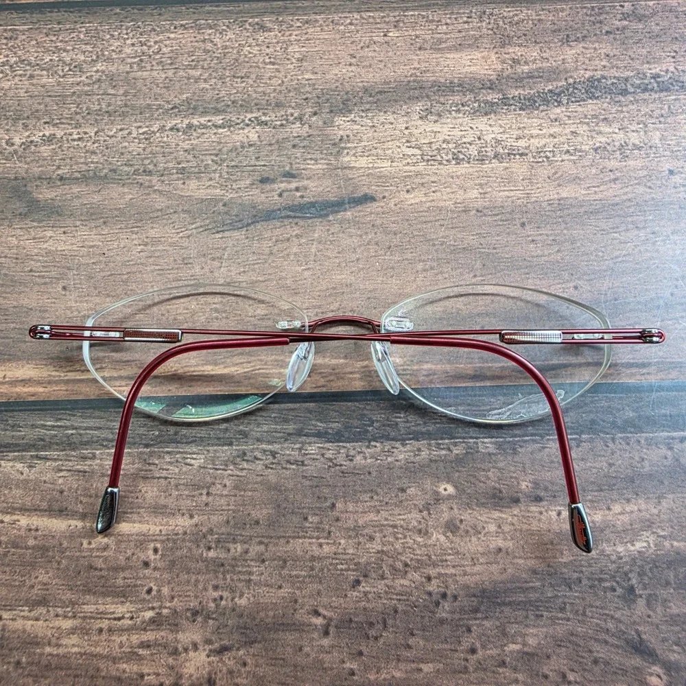 Silhouette Titan Rimless Eyeglasses Burgundy Red 7534 40 6079‎ Austria 17 140